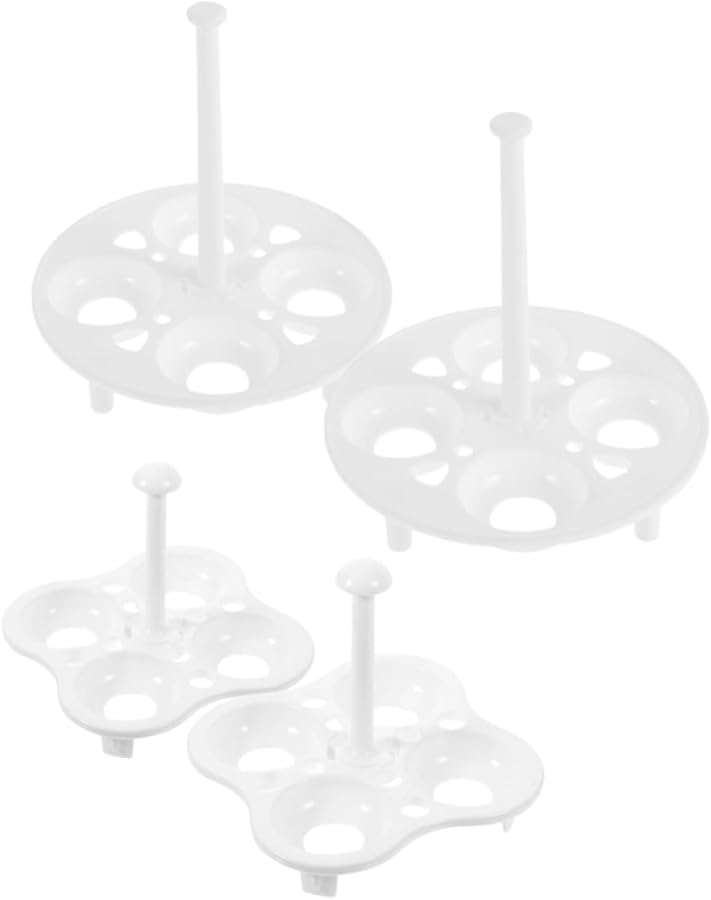 POPETPOP 4pcs Egg Holder with Lid for Boiling Steaming Refrigerator Pressure Cooker Accessories - Image 1